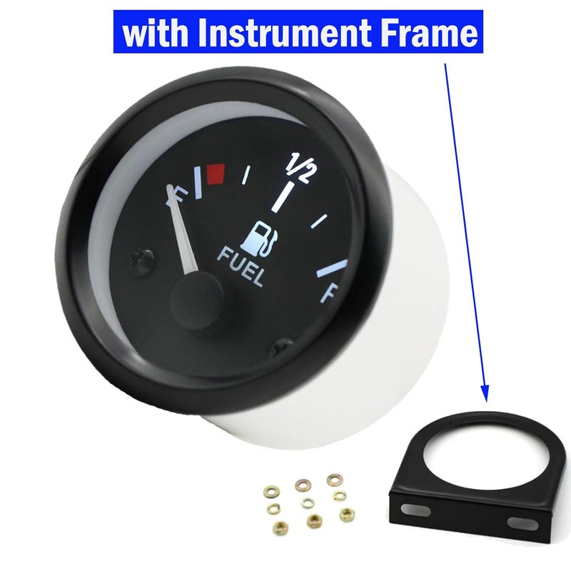 BLLYOGU 2" Fuel Level Gauge,12V Fuel Tank Meter E-1/2-F Pointer Meter 240-33ohm for Car RV Yacht Boat Motorcycle - Image 3